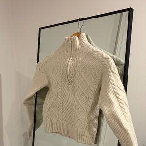 Sunday Best Cream Cable Knit Peggy Sweater
